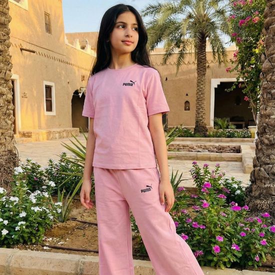 صورة طقم وردي صيفي بناتي من PU